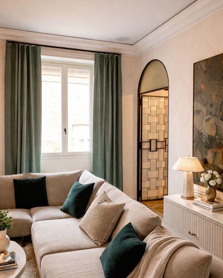 Gathered curtains